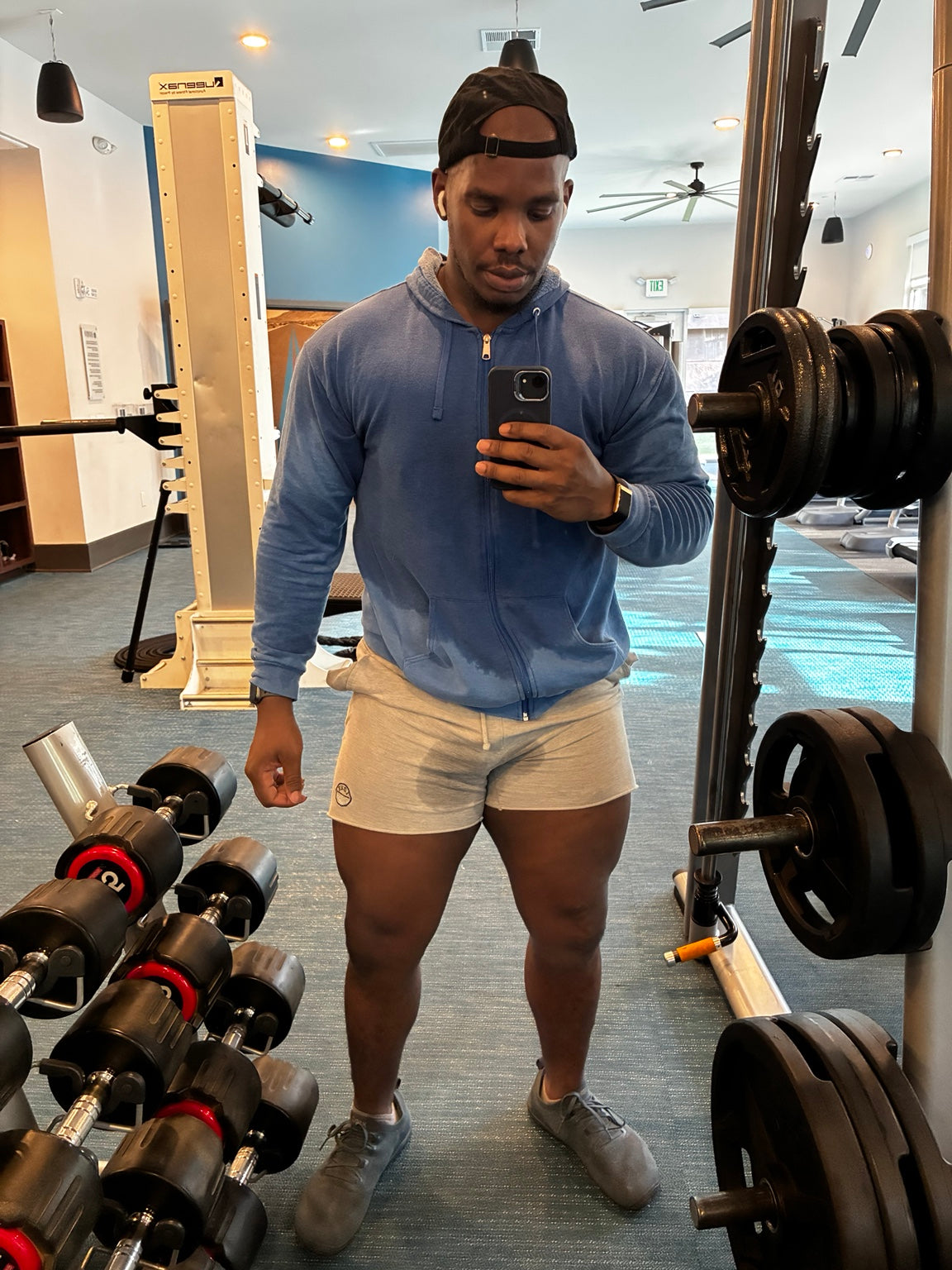 Miles Ware training at the gym